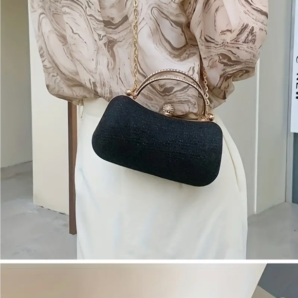 Elegant Unbranded Black Evening Bag -NIP - Picture 9 of 15